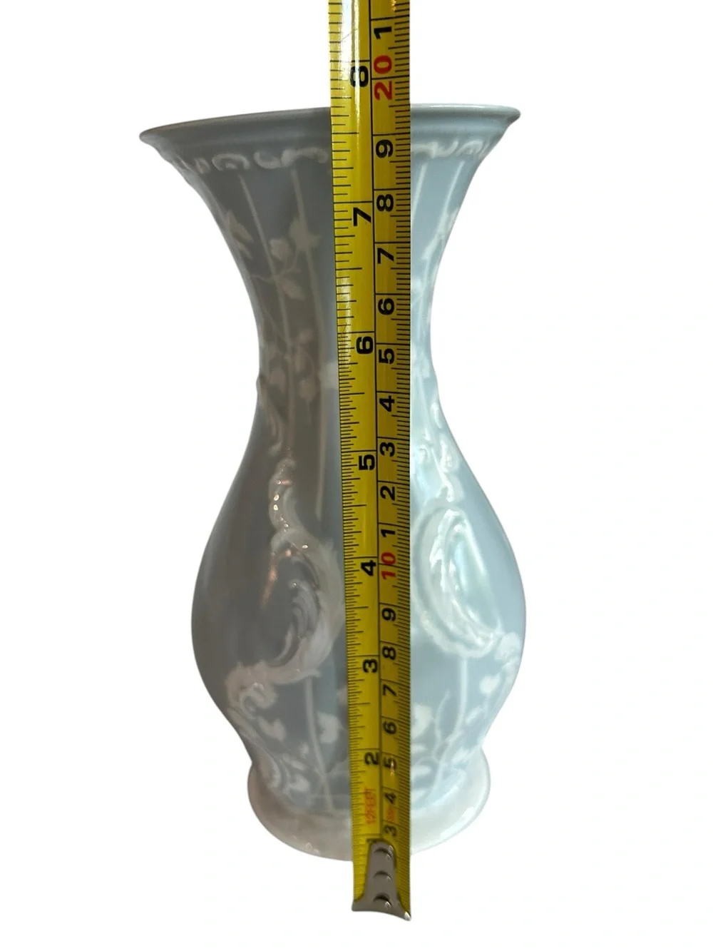 Rosenthal Germany Sanssouci Porcelain Floral Relief Flower Vase Vintage